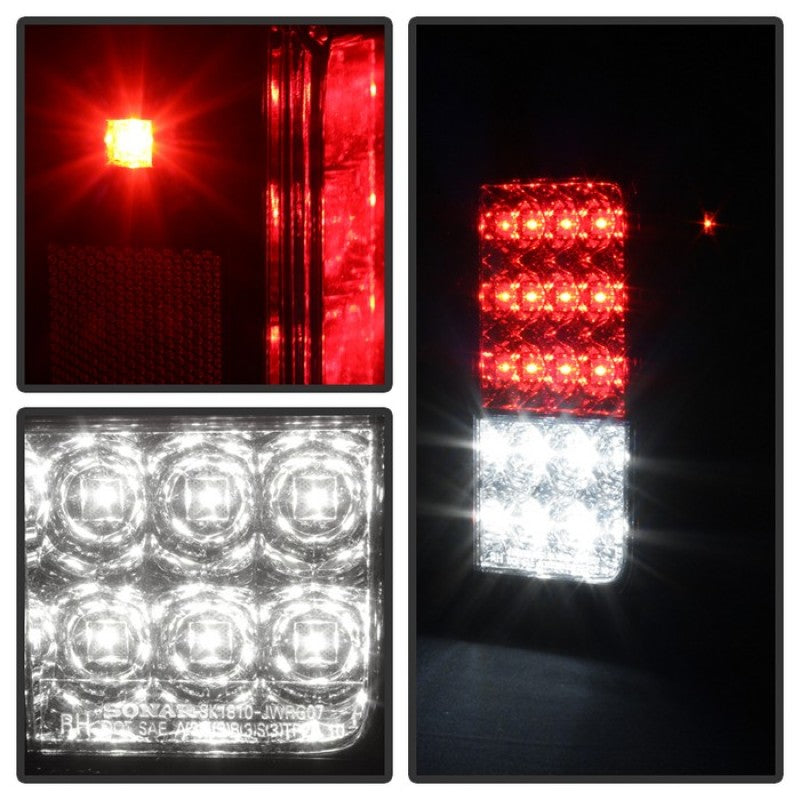 Spyder Jeep Wrangler 07-15 LED Tail Lights Red Clear ALT-YD-JWA07-LED-RC 5070401