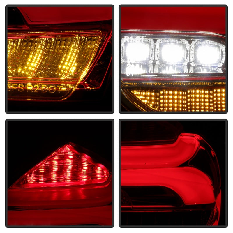 Spyder 15-17 Ford Focus Hatch LED Tail Lights w/Indicator/Reverse - Red Clr (ALT-YD-FF155D-LED-RC) 5085726