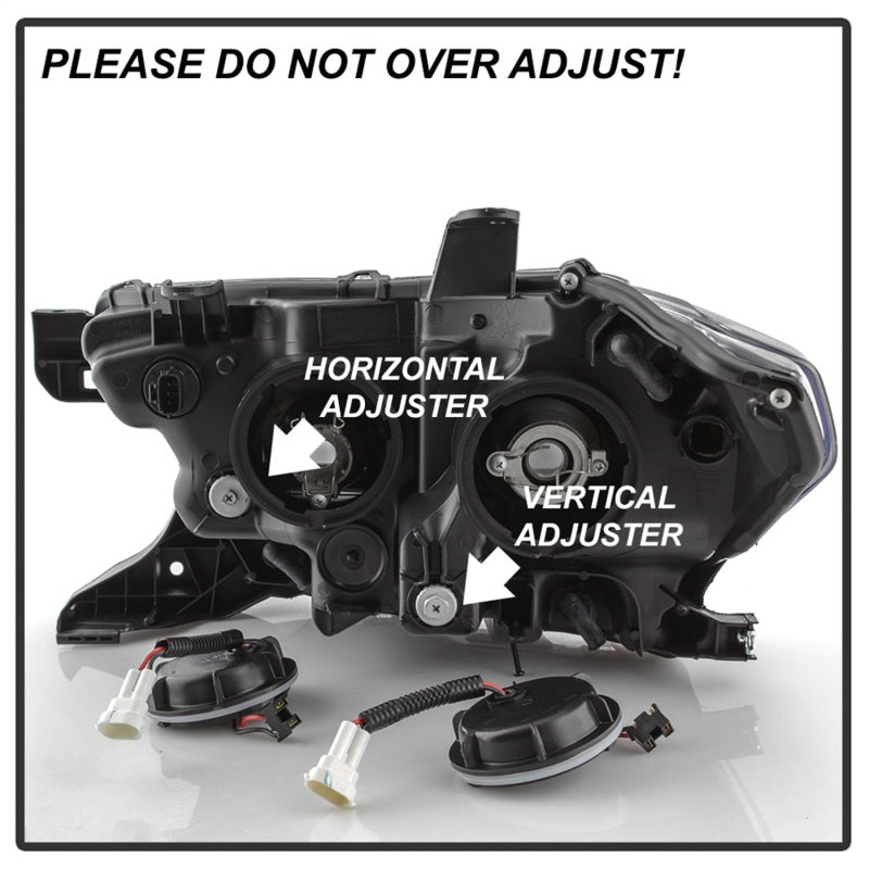 FR SPORT SPYDER xTune 16-18 Toyota Tacoma SR/SR5 DRL Proj Headlights w/Turn Signal - Blk Smk...