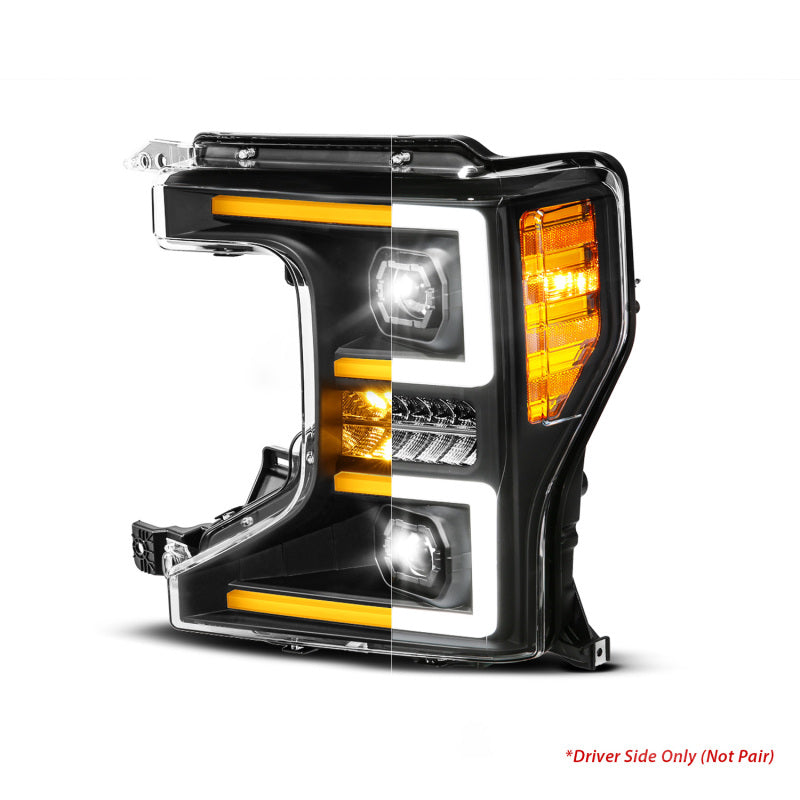 ANZO 20-22 Ford Super Duty (Halogen) Z-Series Full LED Proj Headlights SeqSig - Driver Side ONLY 111620X-L