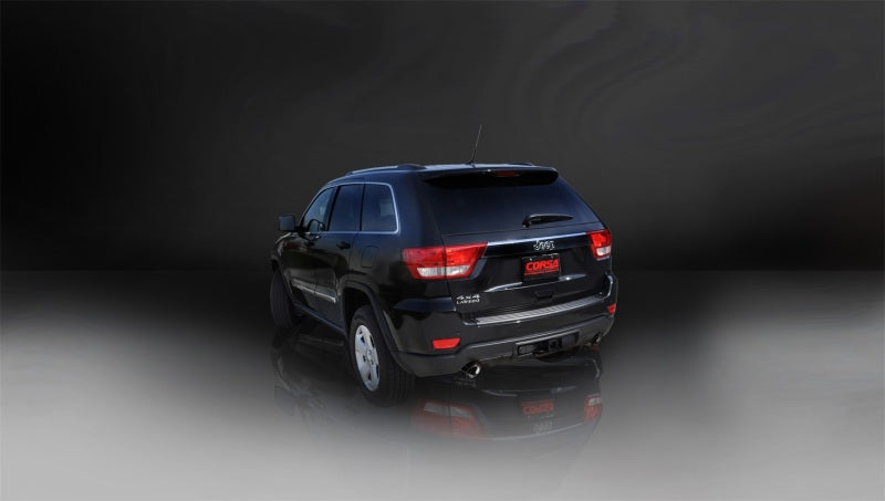Corsa Performance 15-16 Jeep Grand Cherokee Black 2.5in Dual Rear Exit Cat-Back Exhaust