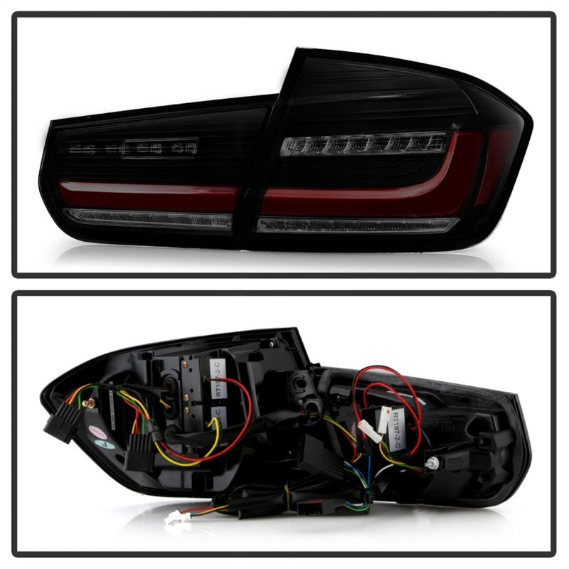 FR SPORT Spyder BMW 3 Series F30 2012-2018 Full LED Tail Lights (ALT-YD-BMWF3012-SEQ-BSM) - Black...