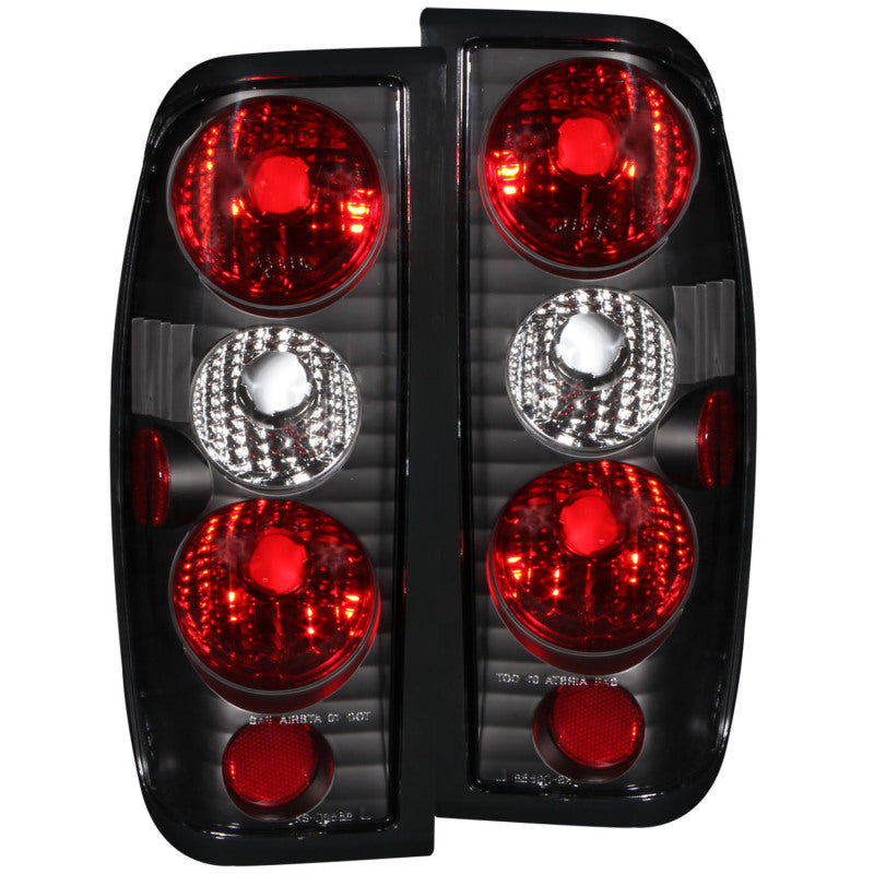 Anzo 1998-2004 Nissan Frontier Taillights Black