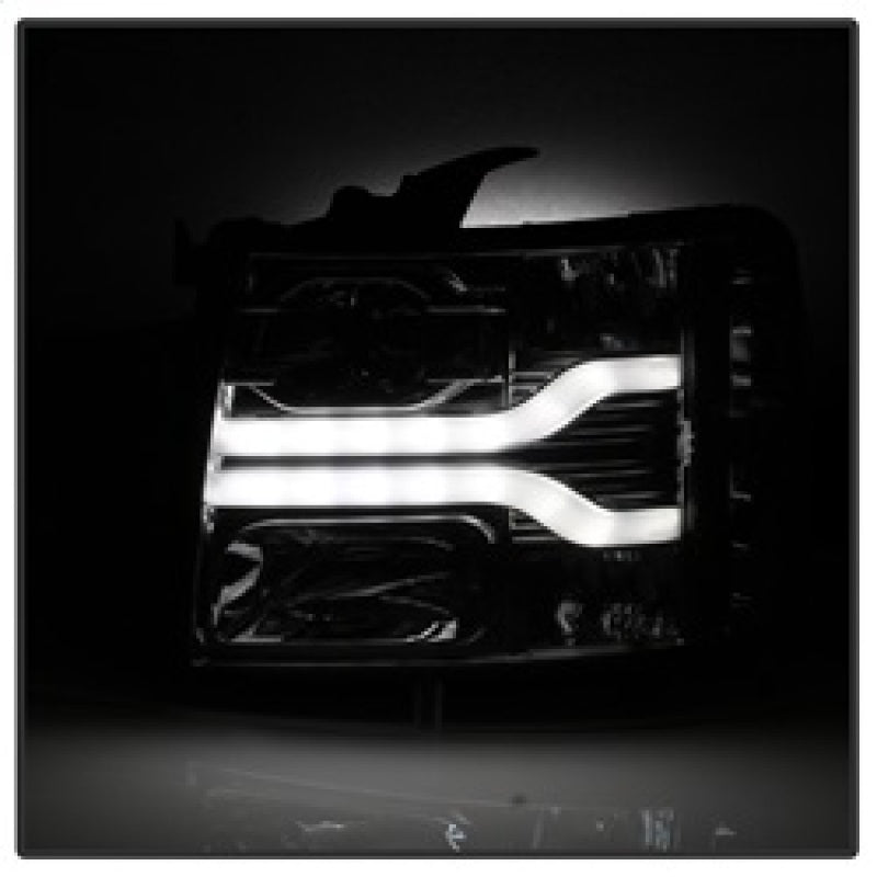 Spyder Chevy Silverado 1500 07-13 Version 3 Projector Headlights - Smoke PRO-YD-CS07V3-LBDRL-SM 5083623