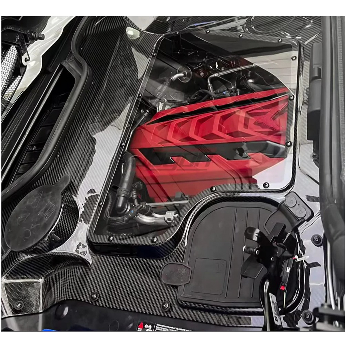 Bull Boost Performance Prepreg Carbon Fiber Engine Bay Cover for Chevrolet Corvette C8 Z51 Z06...