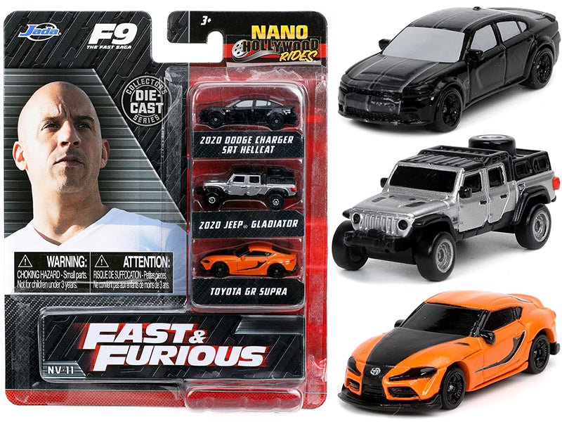 Rapid Vehicles "Fast & Furious 9" (2021) Movie 3 piece Set "Nano Hollywood Rides" Series Diecast...