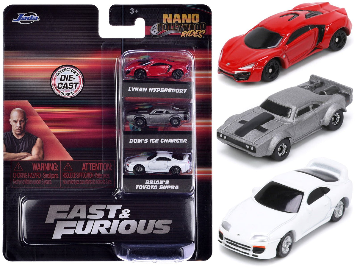 Rapid Vehicles "Fast & Furious" Movie 3 piece Set Series 4 "Nano Hollywood Rides" Series Diecast...