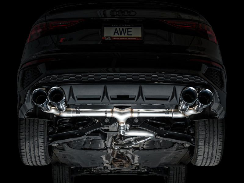 AWE Tuning AWE 22-24 Audi 8Y S3 Track Edition Exhaust  - Chrome Silver Tips 3020-42897