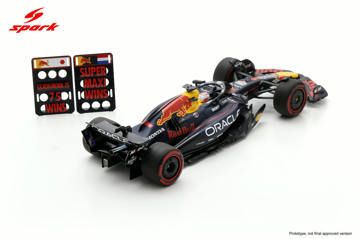 Spark-Model F1 RB21 Team Oracle Red Bull Racing #1 Winner US GP 2025 (Verstappen) 1:18 WITH DISPLAY