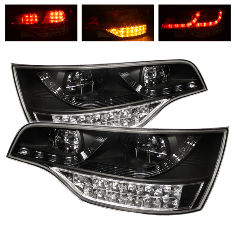 FR SPORT SPYDER Audi Q7 07-09 LED Tail Lights Black ALT-YD-AQ707-LED-BK 5000279
