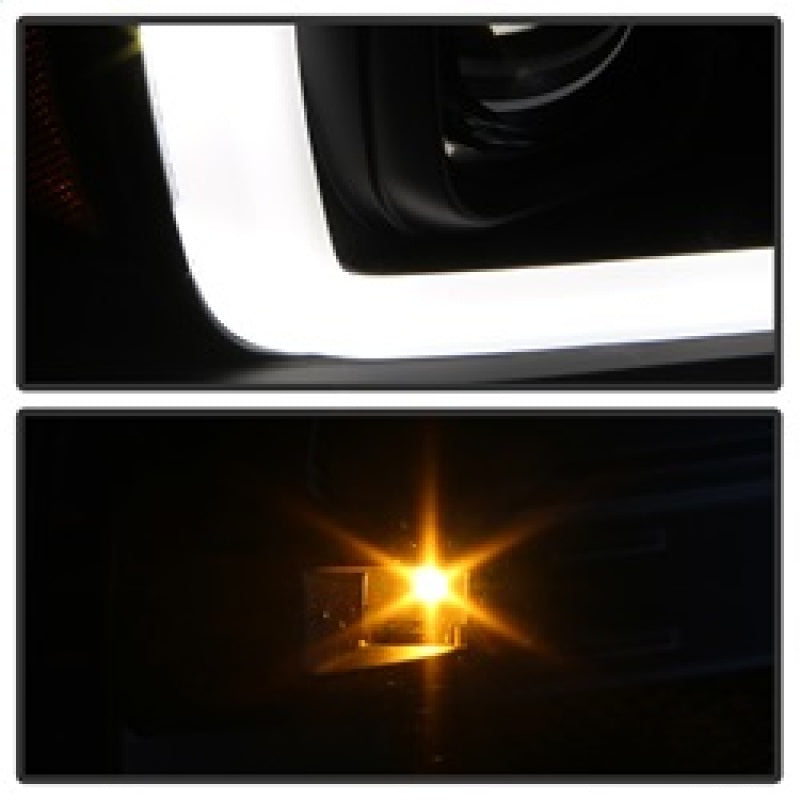 FR SPORT Spyder 04-08 Ford F-150 Projector Headlights - Light Bar DRL - Black...