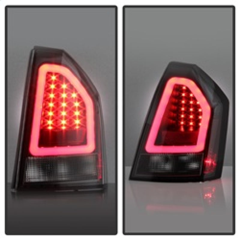 FR SPORT Spyder Chrysler 300 05-07 V2 Light Bar LED Tail Lights - Black ALT-YD-CHR305V2-LED-BK...