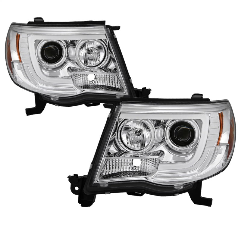 FR SPORT Spyder Toyota Tacoma 05-11 Projector Headlights - Light Bar DRL - Chrome...