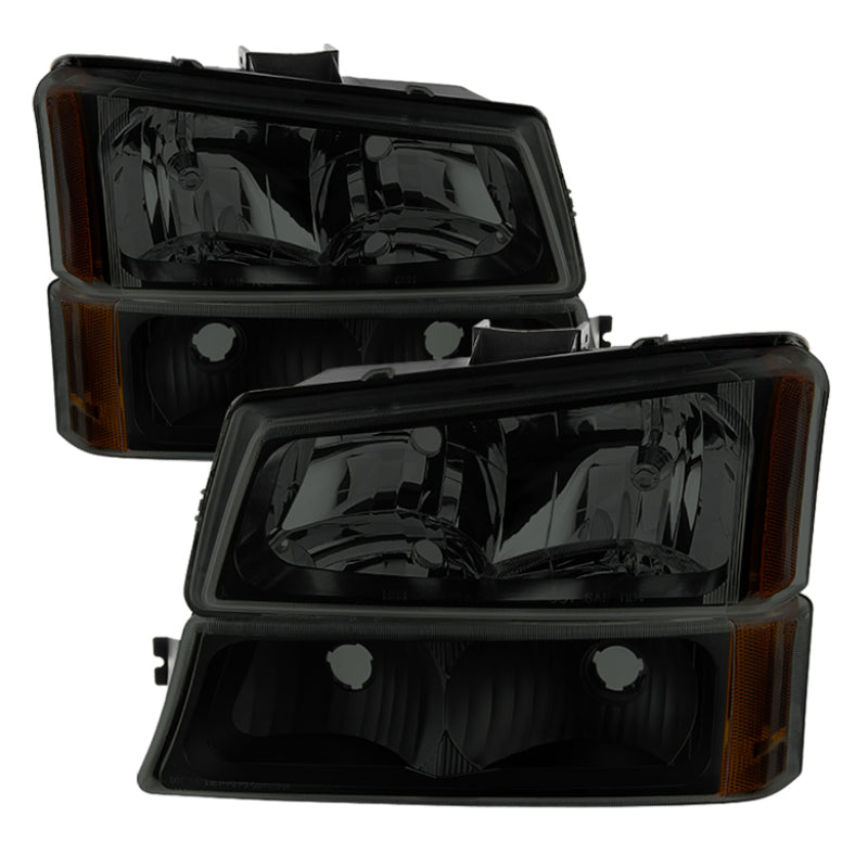SPYDER Xtune Chevy Silverado 2500HD 03-06 Crystal Headlights w/ Bumper Lights HD-JH-CSIL03-AM-BSM-SET 9030253