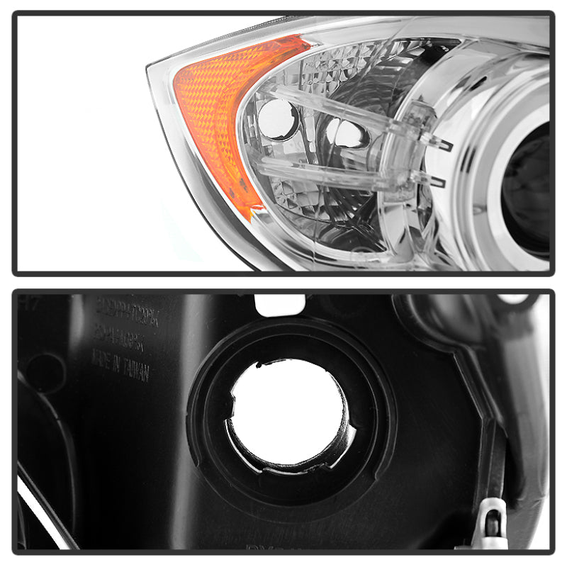 FR SPORT Spyder BMW E90 3-Series 06-08 Projector LED Halo Amber Reflctr Rplc Bulb Chrm...