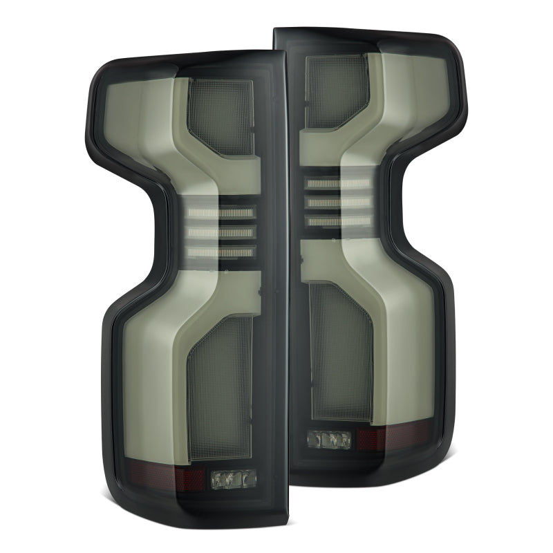 AlphaRex 19-24 Chevy Silverado 1500 / 20-24 2500HD/3500HD LUXX-Series LED Tail Lights Black 620088 *Discontinued