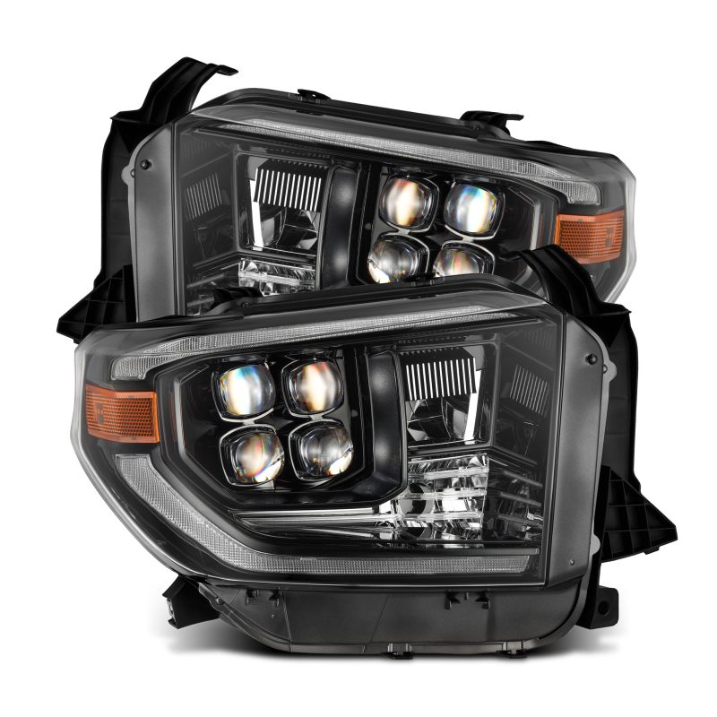 AlphaRex 14-21 Toyota Tundra NOVA-Series LED Proj Headlights Alpha-Blk w/Actv Light & Seq. Sig + DRL 880832 *Discontinued