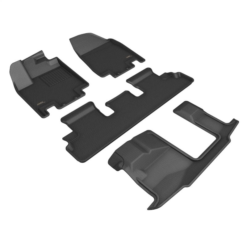3D MAXpider 3D MAXider 22-24 Nissan Pathfinder 8-Seat Kagu Black Floor Mat - Row 1/2/3 L1NS14801509