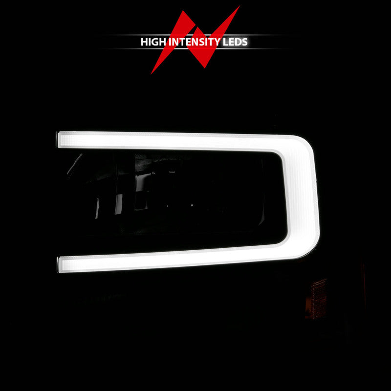 FR SPORT ANZO 99-04 Ford F250/F350/F450/Excursion (excl. 99) Crystal Headlights - w/ Light Bar...