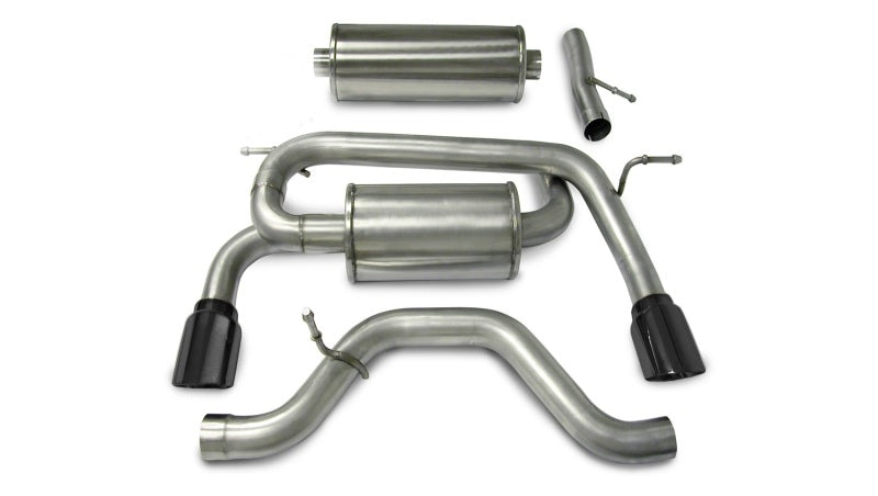 Corsa 06-08 Hummer H3 3in Cat-Back Dual Rear w Single 4in Black Pro-Series Tips 14212BLK