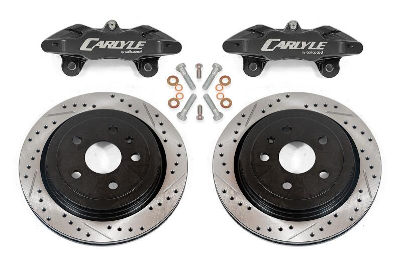 BMR Suspension 08-09 Pontiac GT Brake Kit for 15in Conversion Drilled & Slotted Rotors - Black DBK352