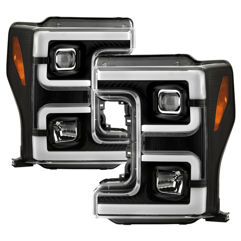 FR SPORT Spyder 17-18 Ford F250/F350/F450 Halogen Model Only -White Light Bar- Black-...