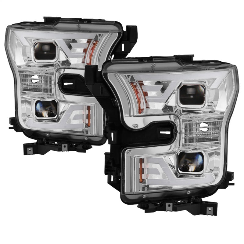 FR SPORT SPYDER xTune 15-17 Ford F-150 DRL LED Light Bar Projector Headlights - Chrome...