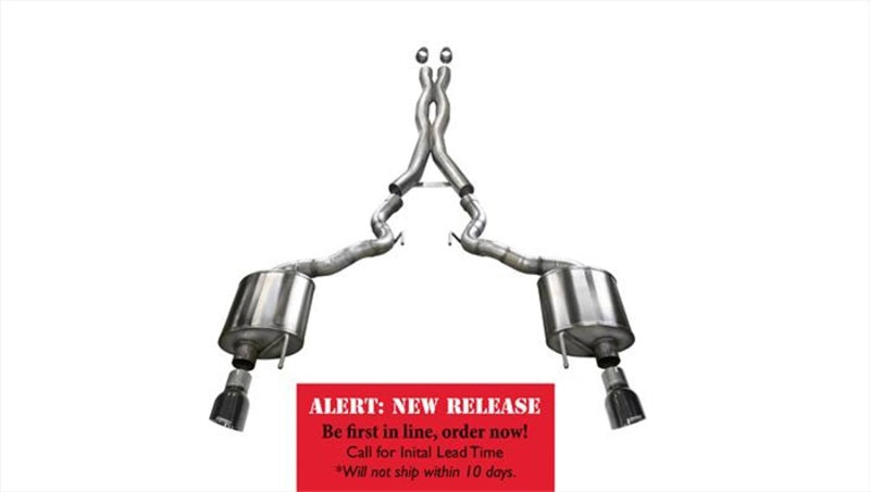 Corsa Performance 15-16 Ford Mustang GT Convertible 5.0L V8 Black Sport Cat-Back Dual
