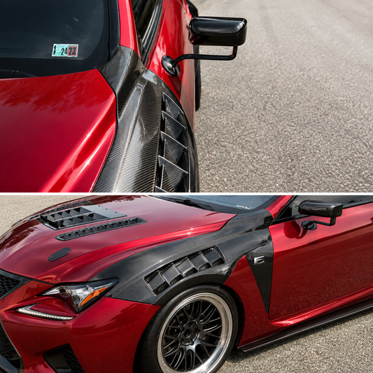 Functional Vented Dry Carbon Fiber Fenders for Lexus RCF 5.0L V8