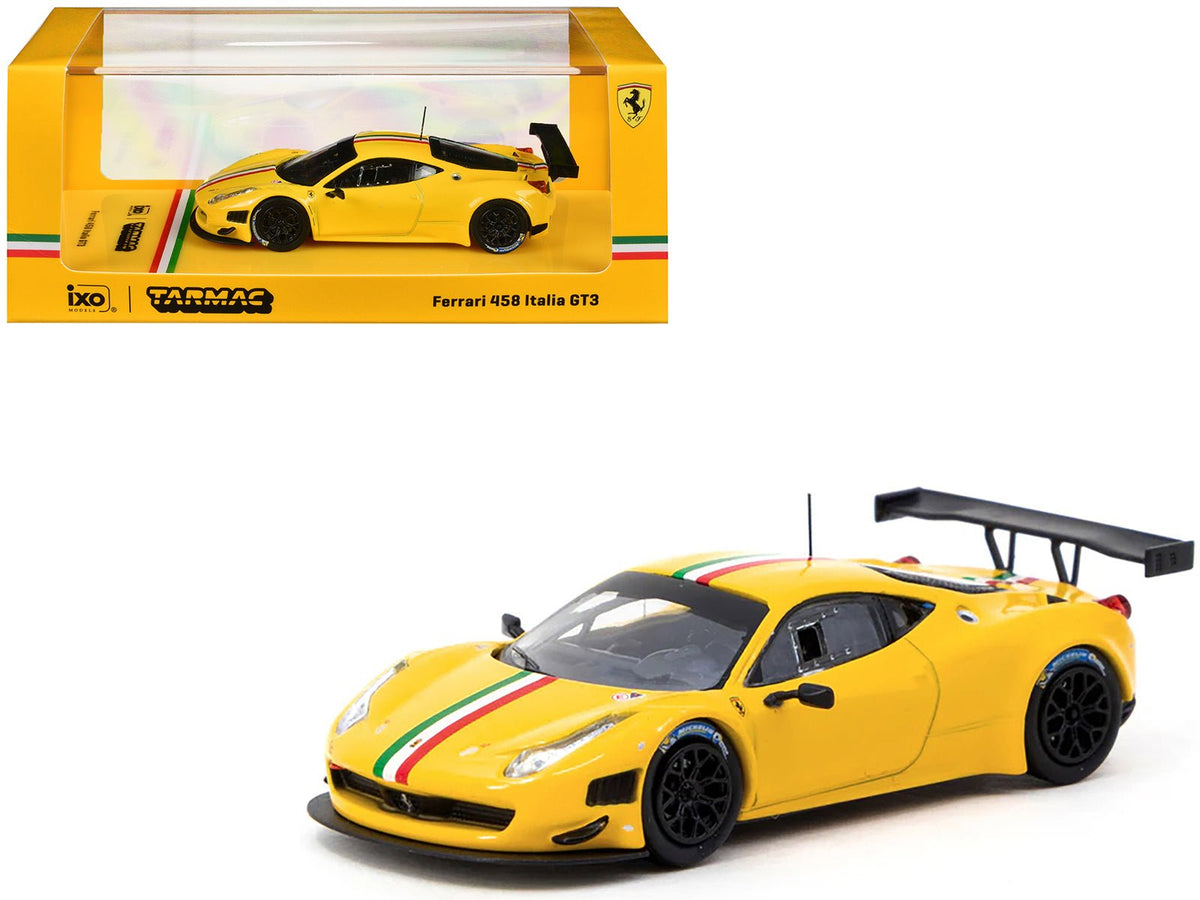 Rapid Vehicles Ferrari 458 Italia GT3 Yellow with Italian Flag Stripes "Road64" Series 1/64...