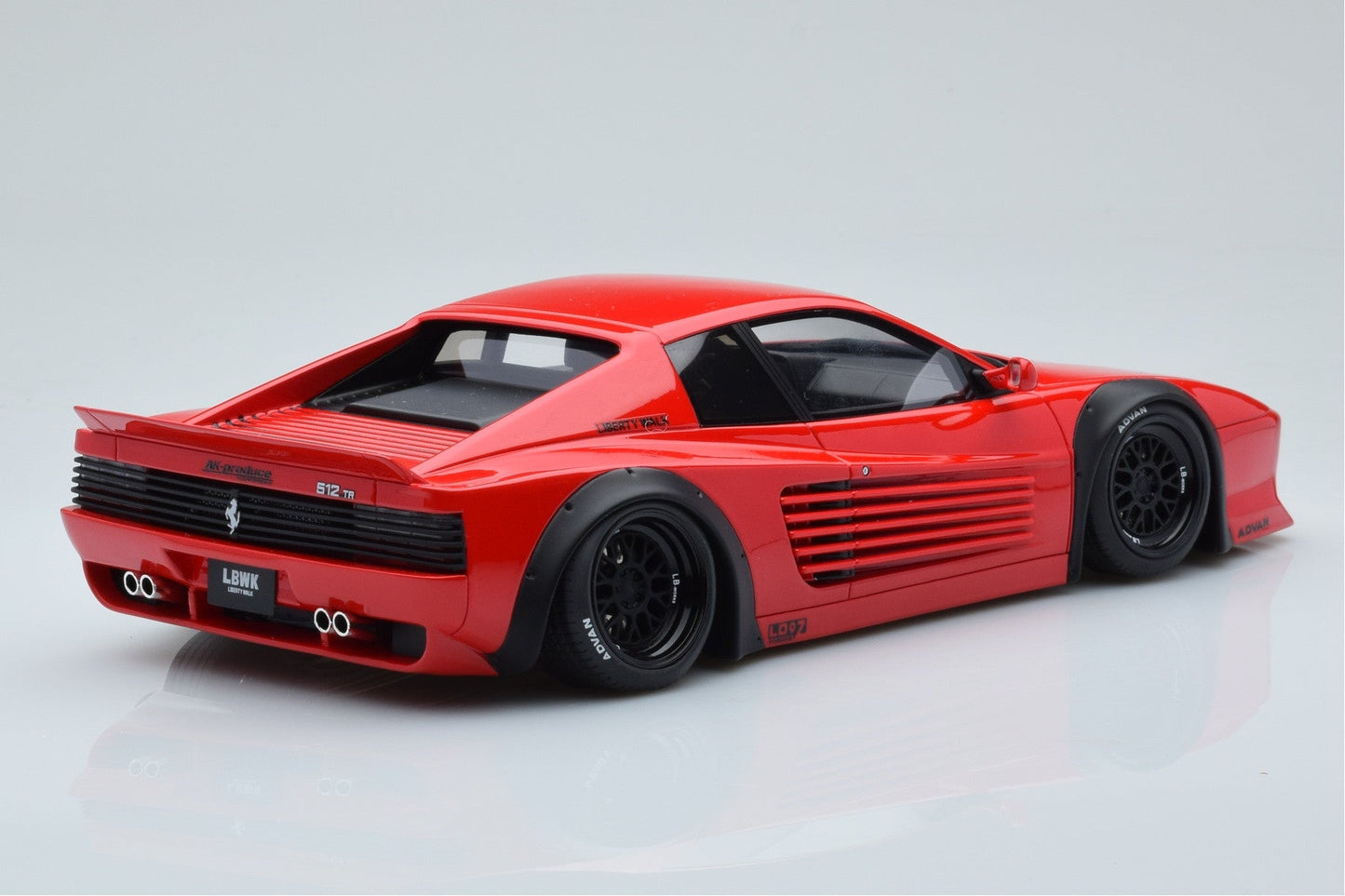 GT Spirit Ferrari 512 TR Testarossa LBWK Liberty Walk Rosso Corsa 1:18 Resin