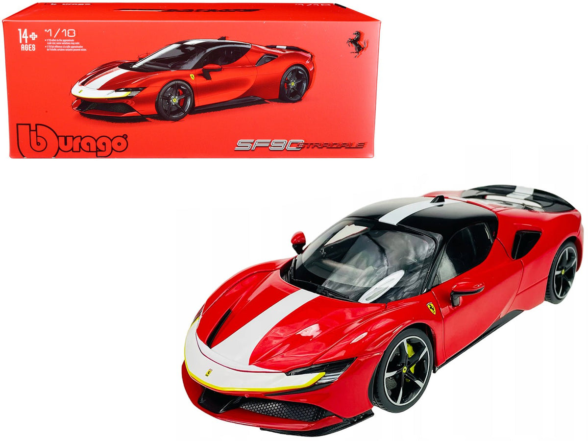 Rapid Vehicles Ferrari SF90 Stradale Assetto Fiorano Red with White Stripes "Signature Series"...
