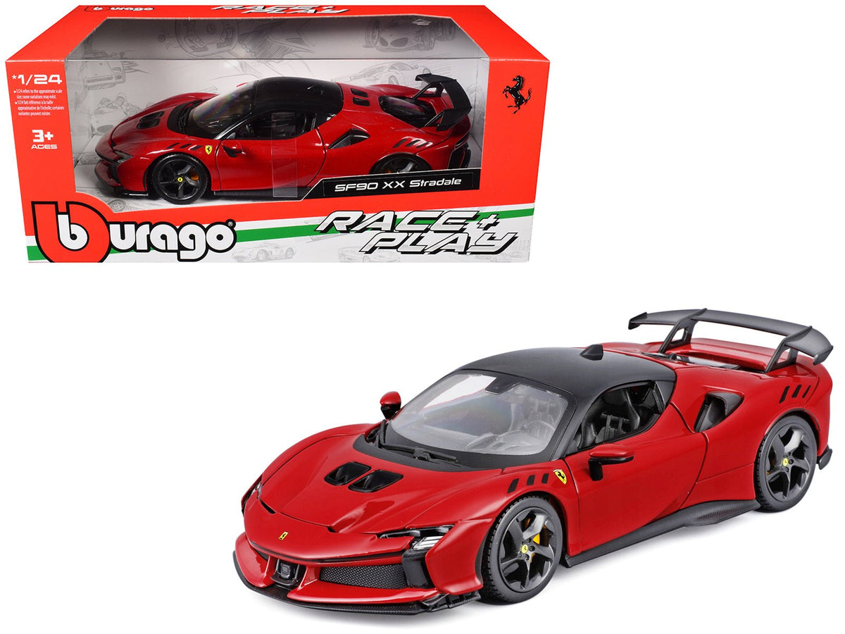 Rapid Vehicles Ferrari SF90 XX Stradale Red with Black Top "Race and Play" Series 1/24 Diecast...