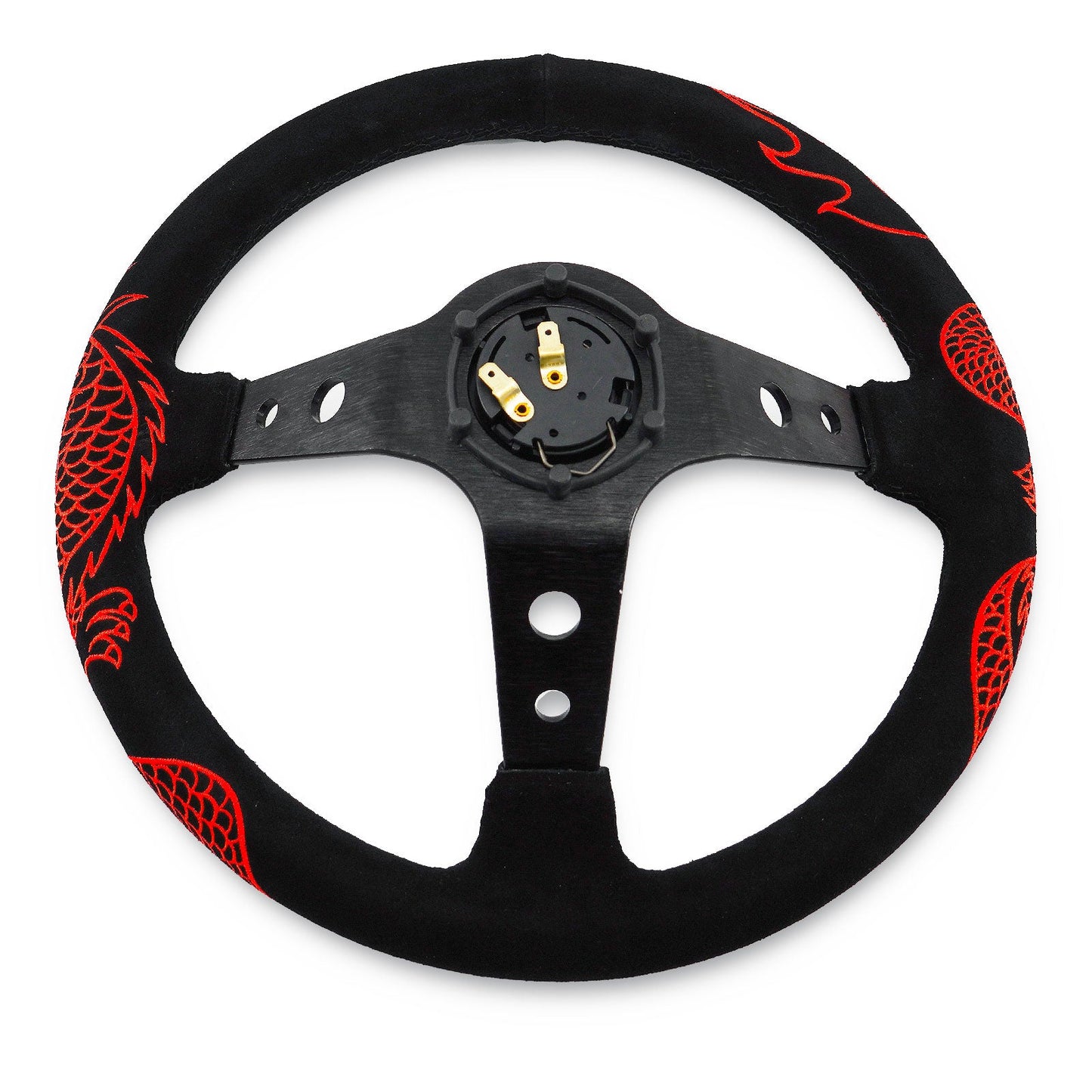 Track Ready 350mm Racing Steering Wheel + Hub Adapter Boss Kit for Civic, Del Sol, Integra