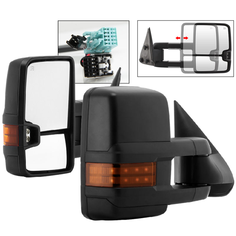 FR SPORT SPYDER xTune Chevy Silverado 03-06 G2 Heated Amber LED Signal Telescoping Mirrors...