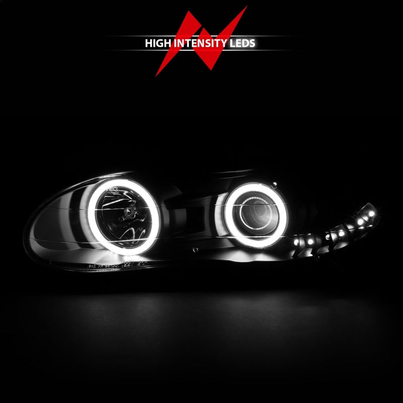 Anzo 1998-2002 Chevrolet Camaro Projector Headlights w/ Halo Black