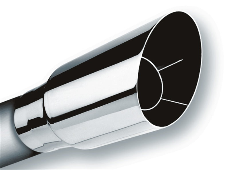 FR SPORT Borla Universal Polished Tip Single Round Angle-Cut (inlet 2 1/2in. Outlet 3 1/2in) *NO...