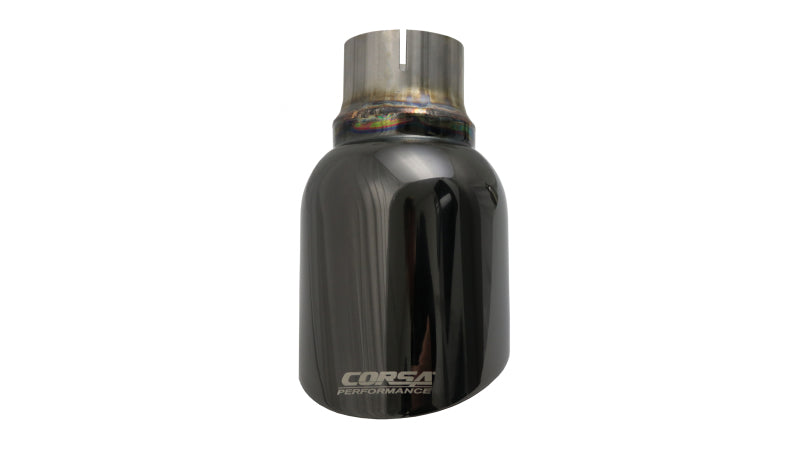 Corsa Performance Single Universal 2.5in Inlet / 4.5in Outlet Black PVD Pro-Series