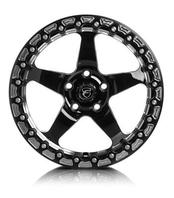 Forgestar D5 Drag Beadlock Gloss Black Machined Wheels - F00170071P30