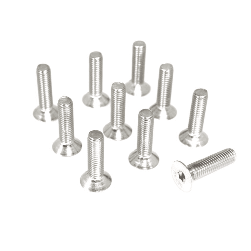 ZSPEC M6-1.0x20mm Flat-Head Socket-Cap (FHSC), SUS304 Stainless Fasteners, 10-Pack