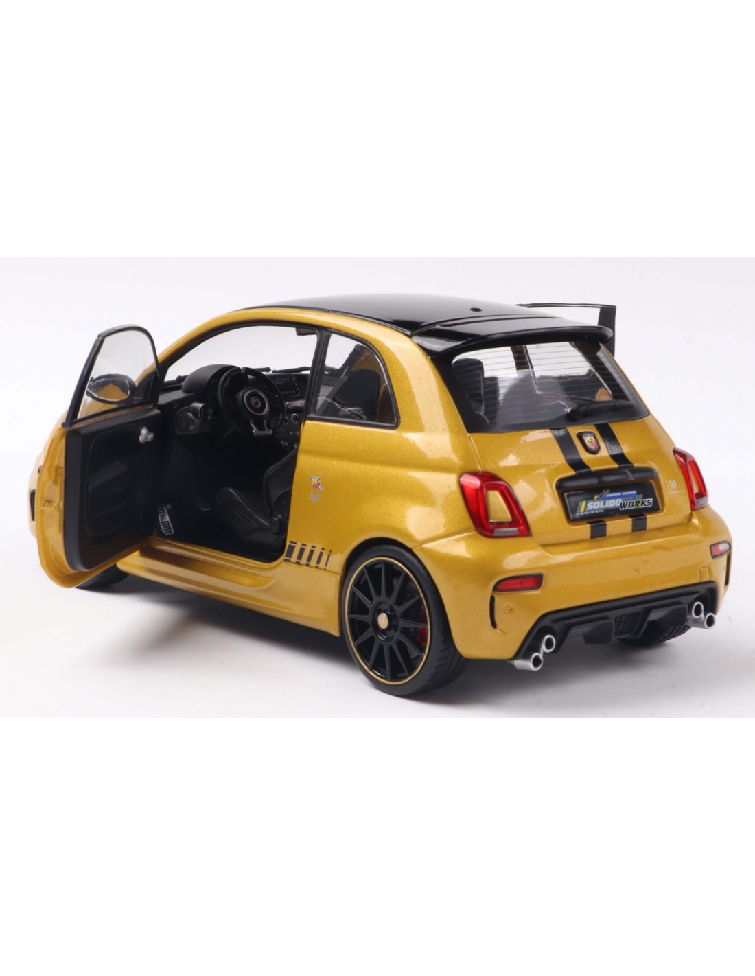 Solido 2022 Fiat F595 Abarth XSR Edition Yahama Yellow Metallic 1:18