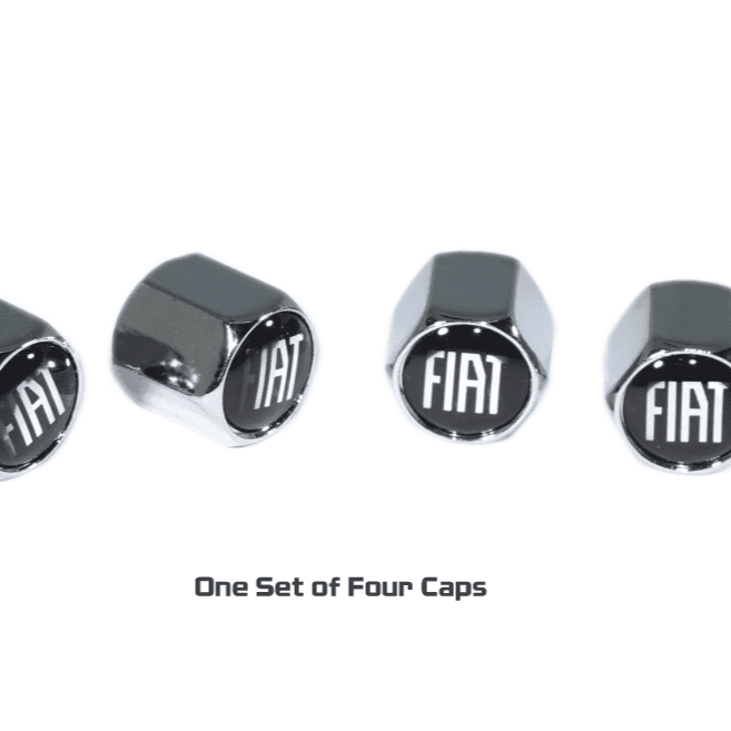 Chrome Valve Stem Tire Caps, Style: Fiat