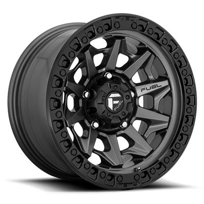 Fuel Off-Road Covert D716 Matte Gunmetal Wheels with Black Ring - D71618901750