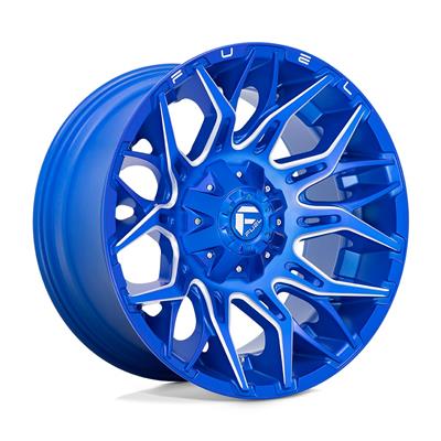 Fuel Off-Road Twitch D770 Anodized Blue Wheels with Milled Accents - D77020907050