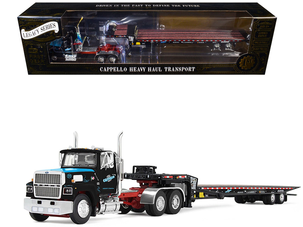 Rapid Vehicles Ford LTL 9000 Day Cab and Landoll 440B-50CA Traveling Axle Trailer "Cappello Heavy...