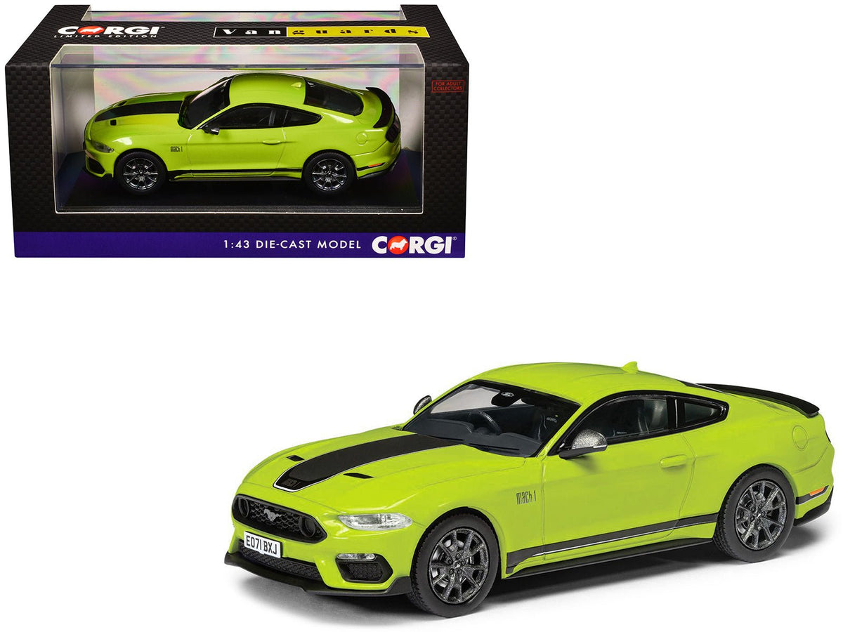 Rapid Vehicles Ford Mustang Mk6 Mach 1 RHD (Right Hand Drive) Grabber Yellow with Black Stripes...