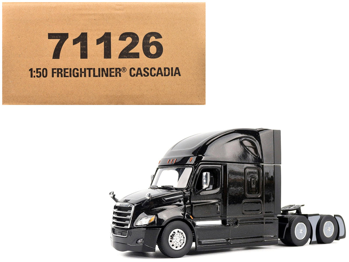 Rapid Vehicles Freightliner New Cascadia Sleeper Cab Truck Tractor Black "Transport Series" 1/50...