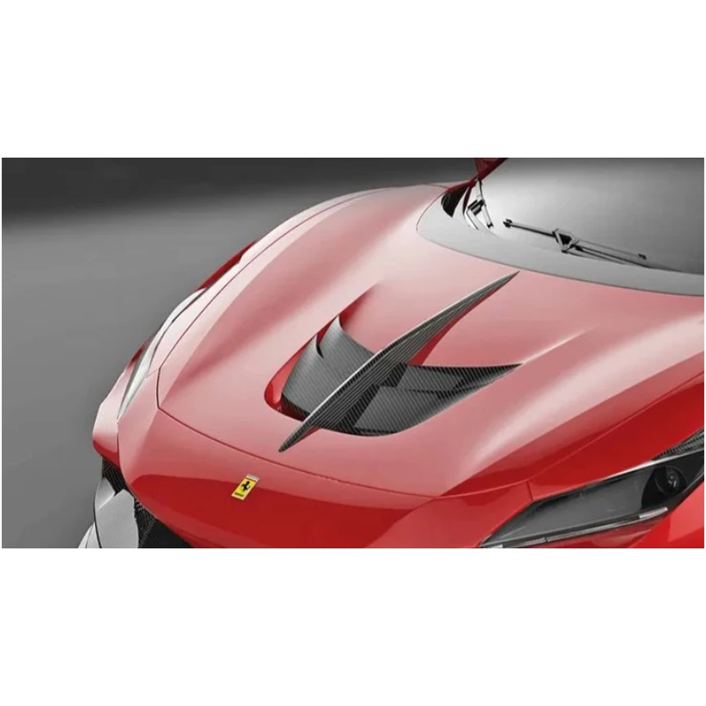 Carbon Fiber Engine Hood Bonnet Trim for Ferrari F8 Tributo Spider