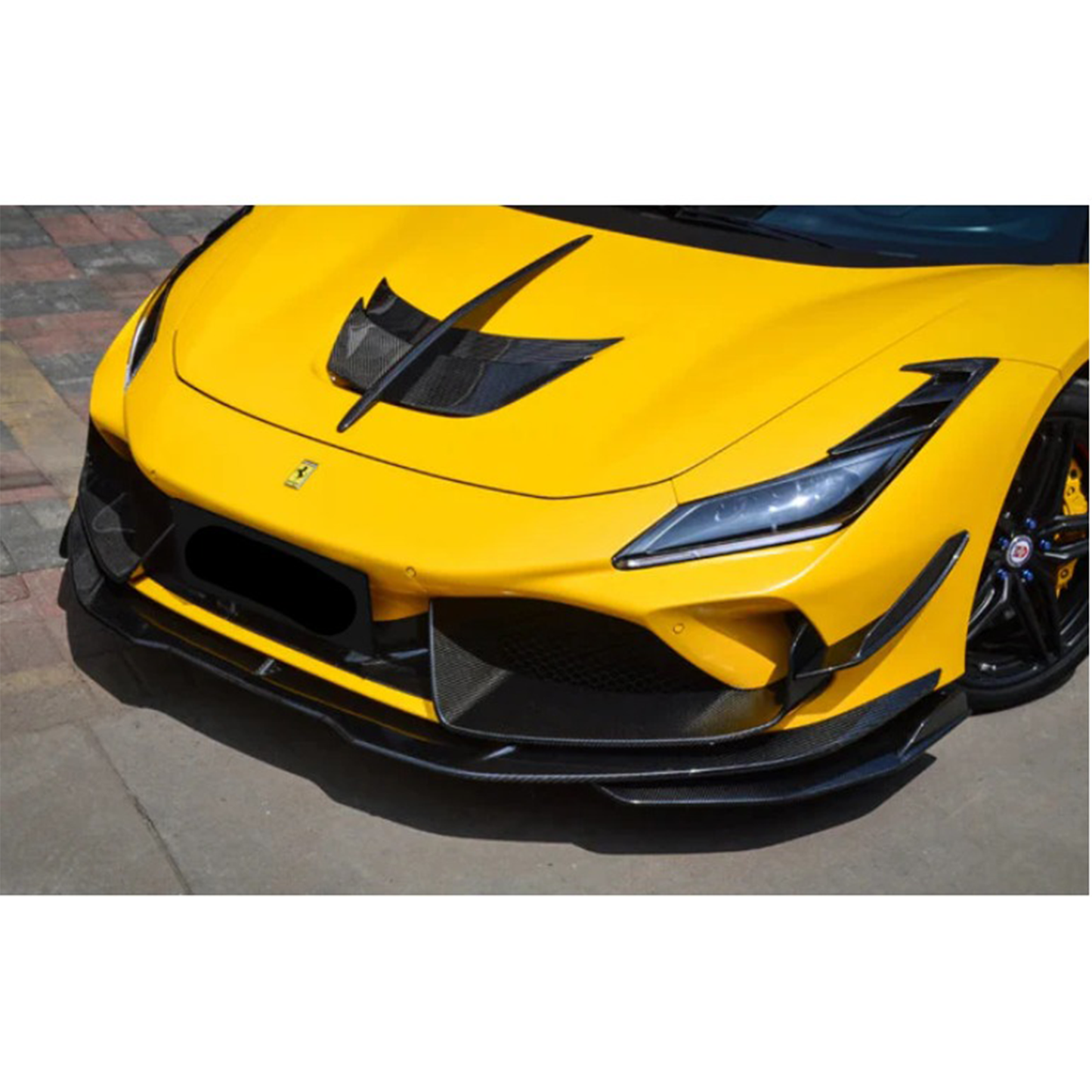 Prepreg Carbon Fiber Front Fender Vent Trims for Ferrari F8
