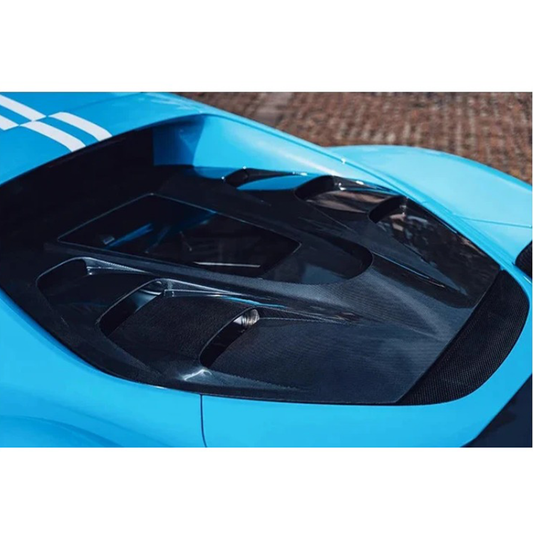 Carbon Fiber Engine Tail Transparent Window Cover for Ferrari 296 GTB